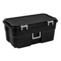 Black 22-Gallon Plastic Wheeled Storage Footlocker L267726