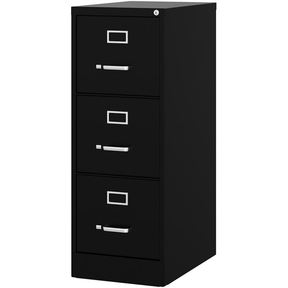 3 Drawer Black Metal Filing Cabinet F332217