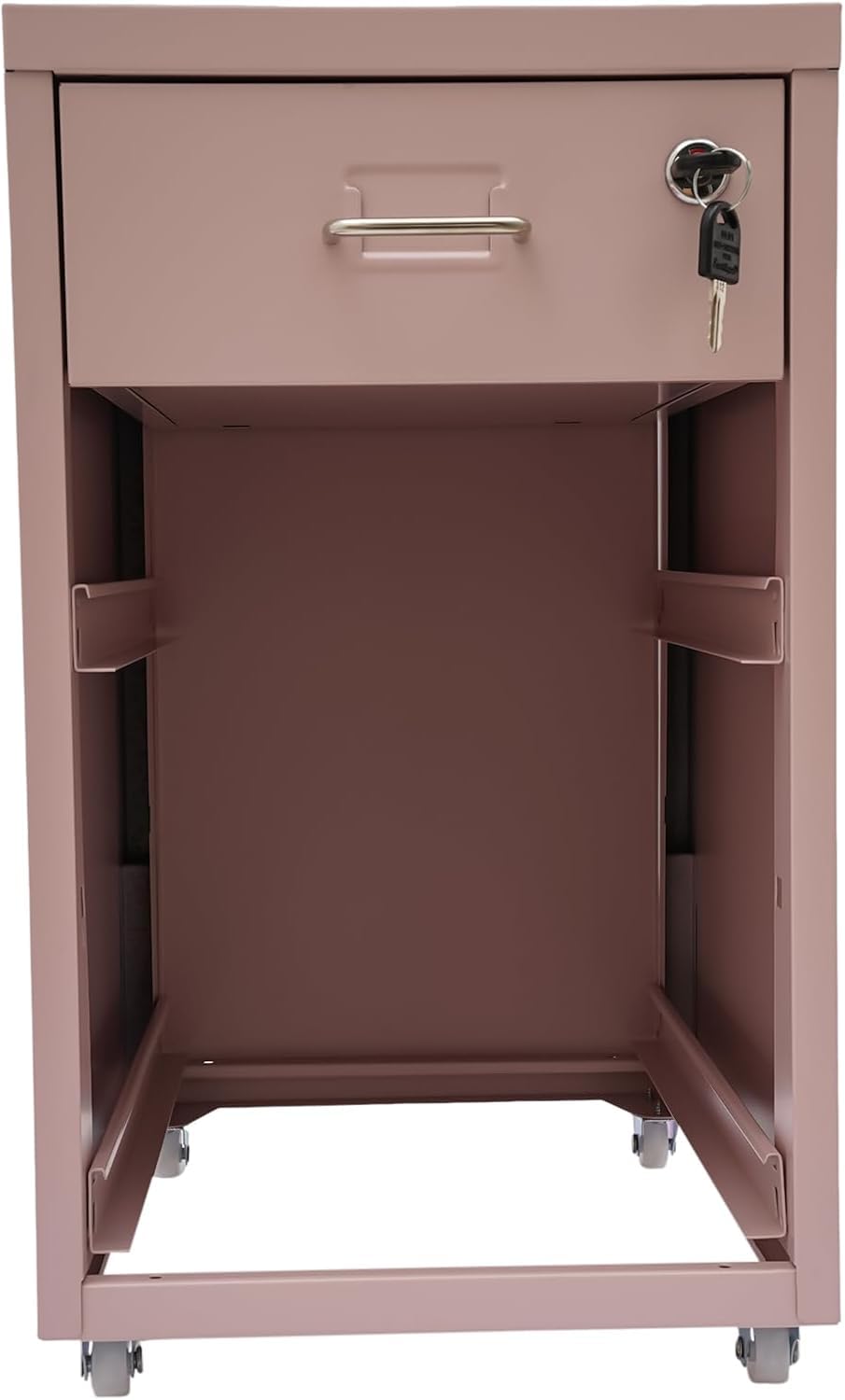 Pink 3 Drawer Metal File Cabinet with Lock O6625