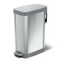 Narrow 12 Gallon Stainless Steel Step Trash Can with Soft Close Lid Z112316