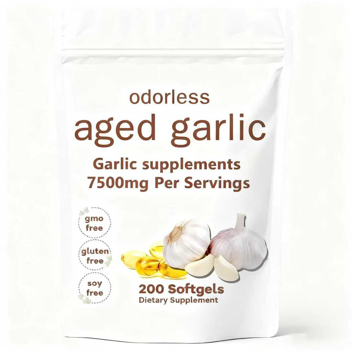 Odorless Aged Garlic Extract 200 Softgels N444
