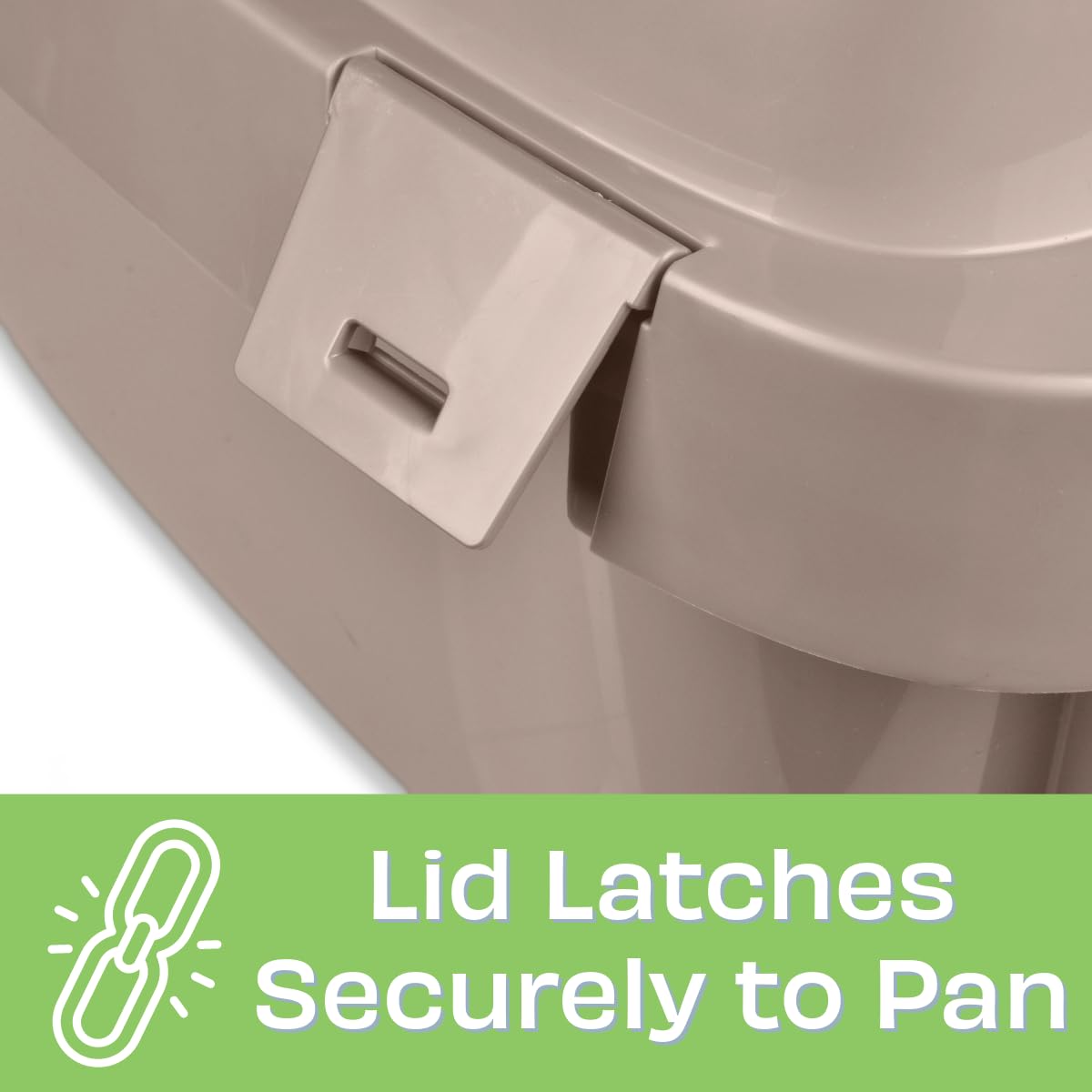 Large Enclosed Sifting Cat Pan with Odor Door, Hooded, Beige D388