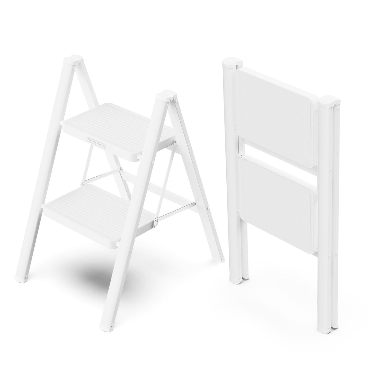 2 Step Foldable Step Stool White I939