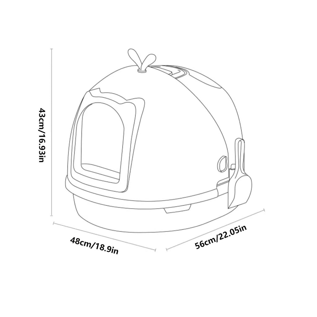 Covered Cat Litter Box with Scoop G373509