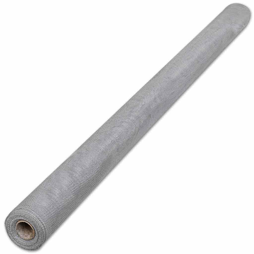 Aluminum Mesh Screen Roll 39.4 x 196.9 Inches Silver A75664