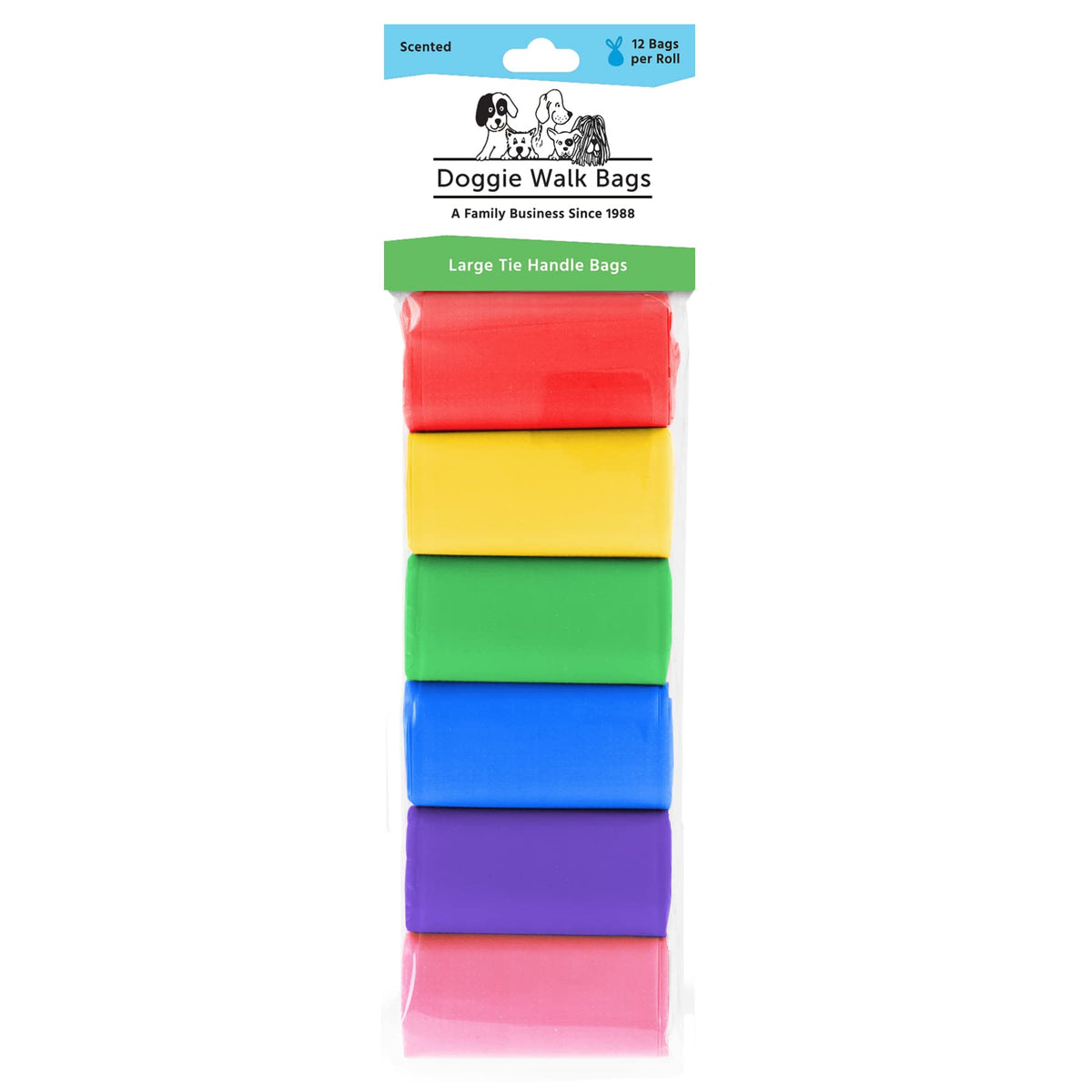 Rainbow 288 Bags Dog Waste Bags E64877