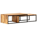 2 pcs Solid Sheesham Wood Nesting Tables Y403345