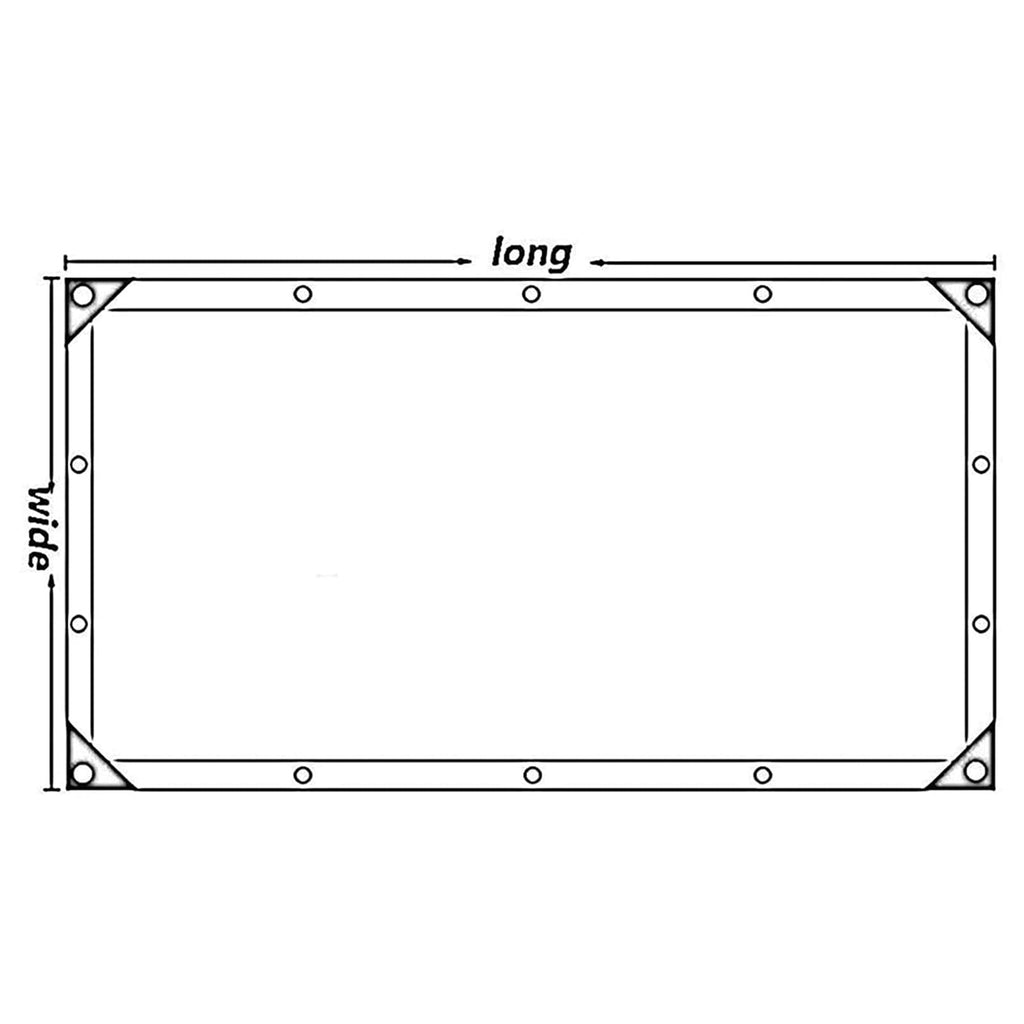 Heavy Duty Waterproof Clear 3x3ft Poly Tarp with Grommets V496888