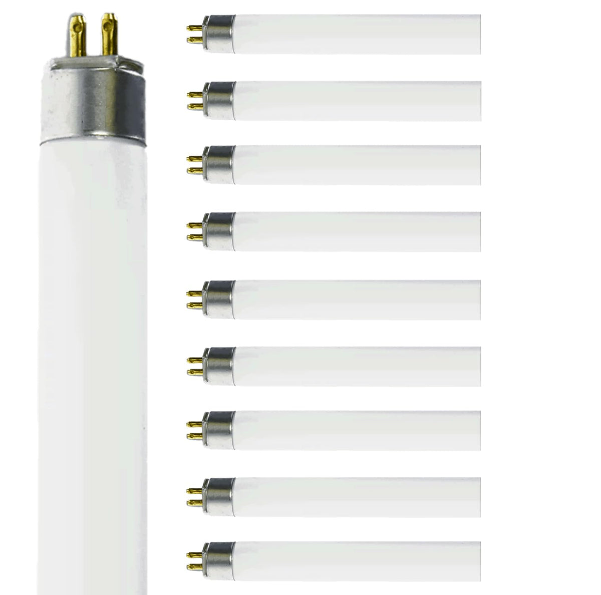 T5 Fluorescent Bulb 24 Inch G5 Bipin Base 3500K Neutral White 14W Pack of 10 K15826