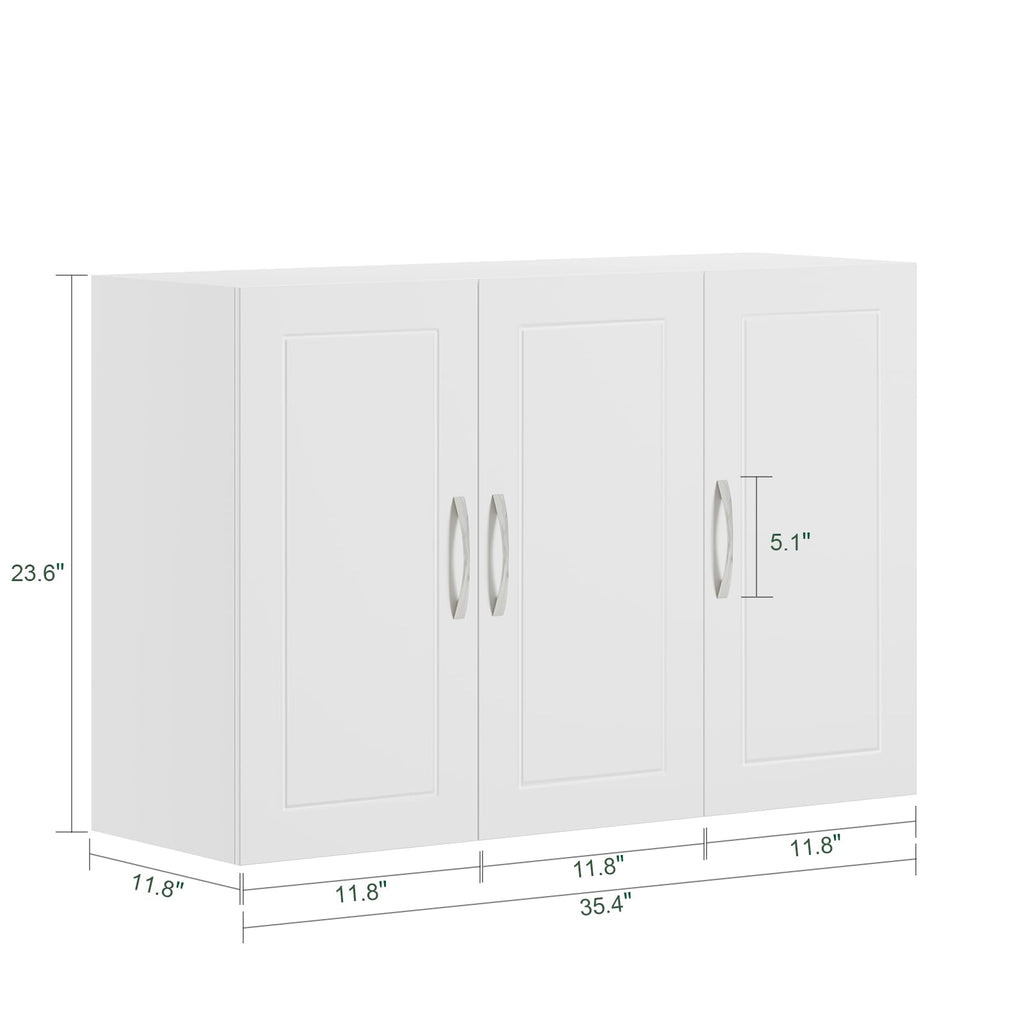 White 3-Door Bathroom Wall Cabinet B726385