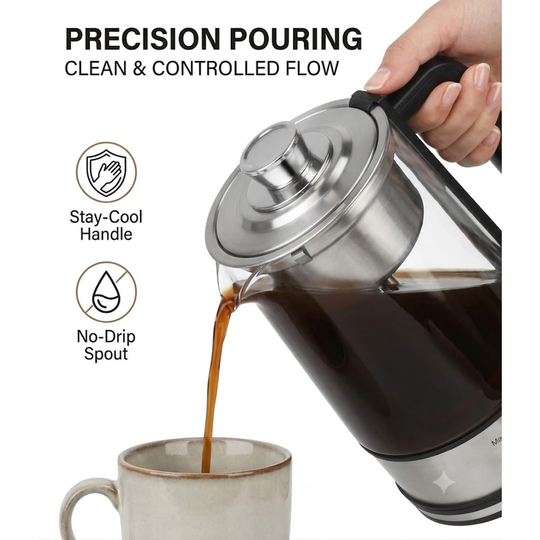10-Cup Borosilicate Glass Electric Percolator Coffee Pot E65816