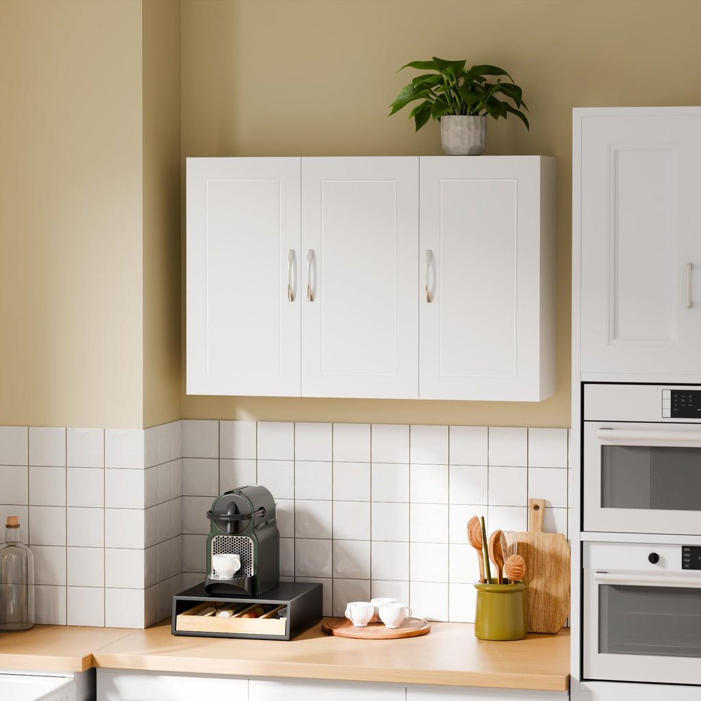 White 3-Door Bathroom Wall Cabinet B726385