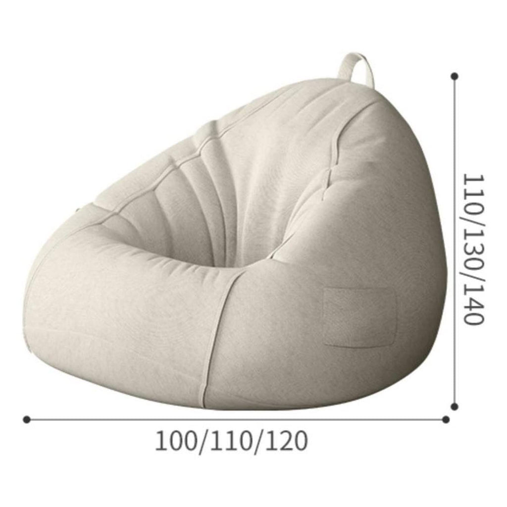 Washable Yellow Bean Bag Chair Cover 120 * 140cm F12540