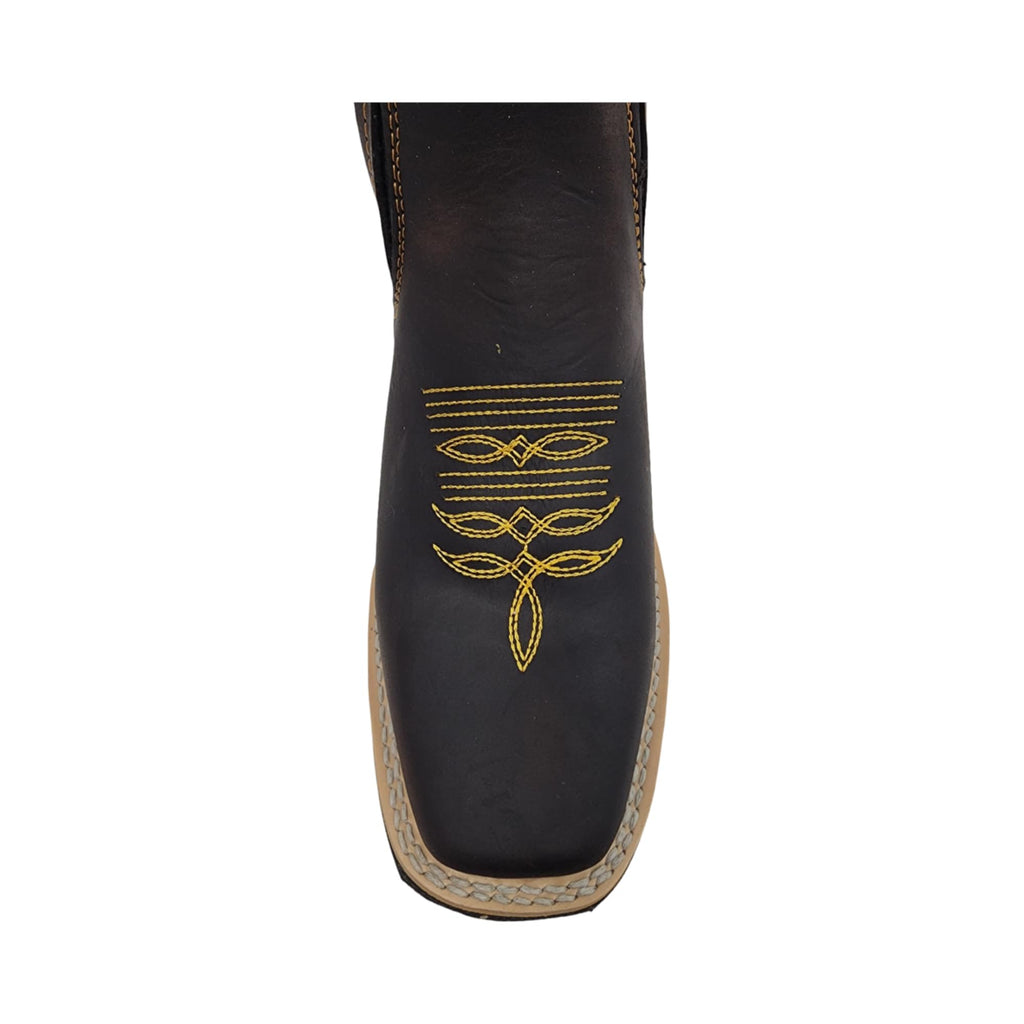 Genuine Leather Square Toe Ankle Boots R9963