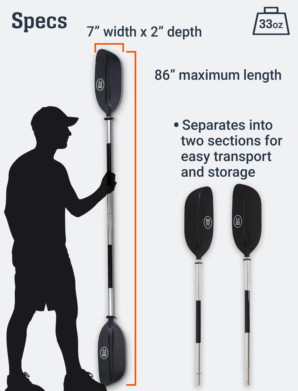 2-Piece Kayak Paddle S3541