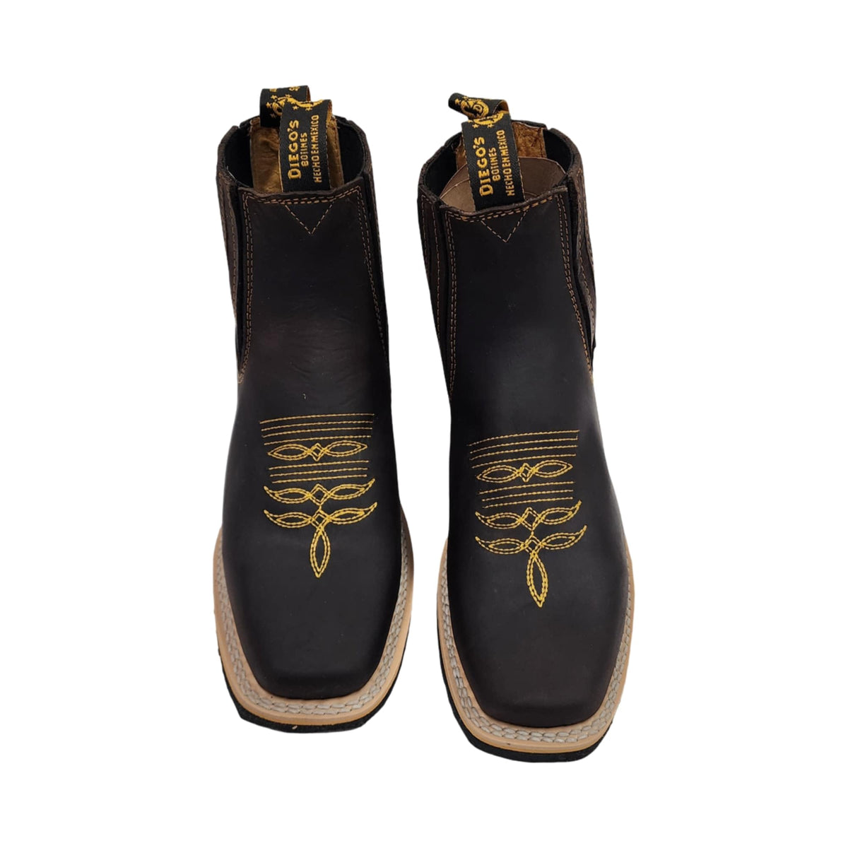 Genuine Leather Square Toe Ankle Boots R9963