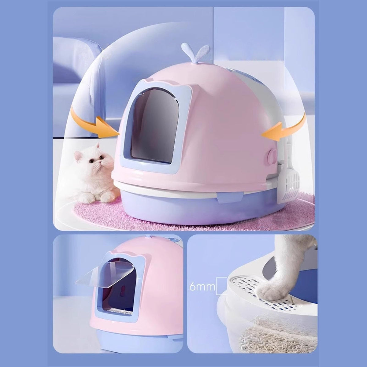 Covered Cat Litter Box with Scoop G373509
