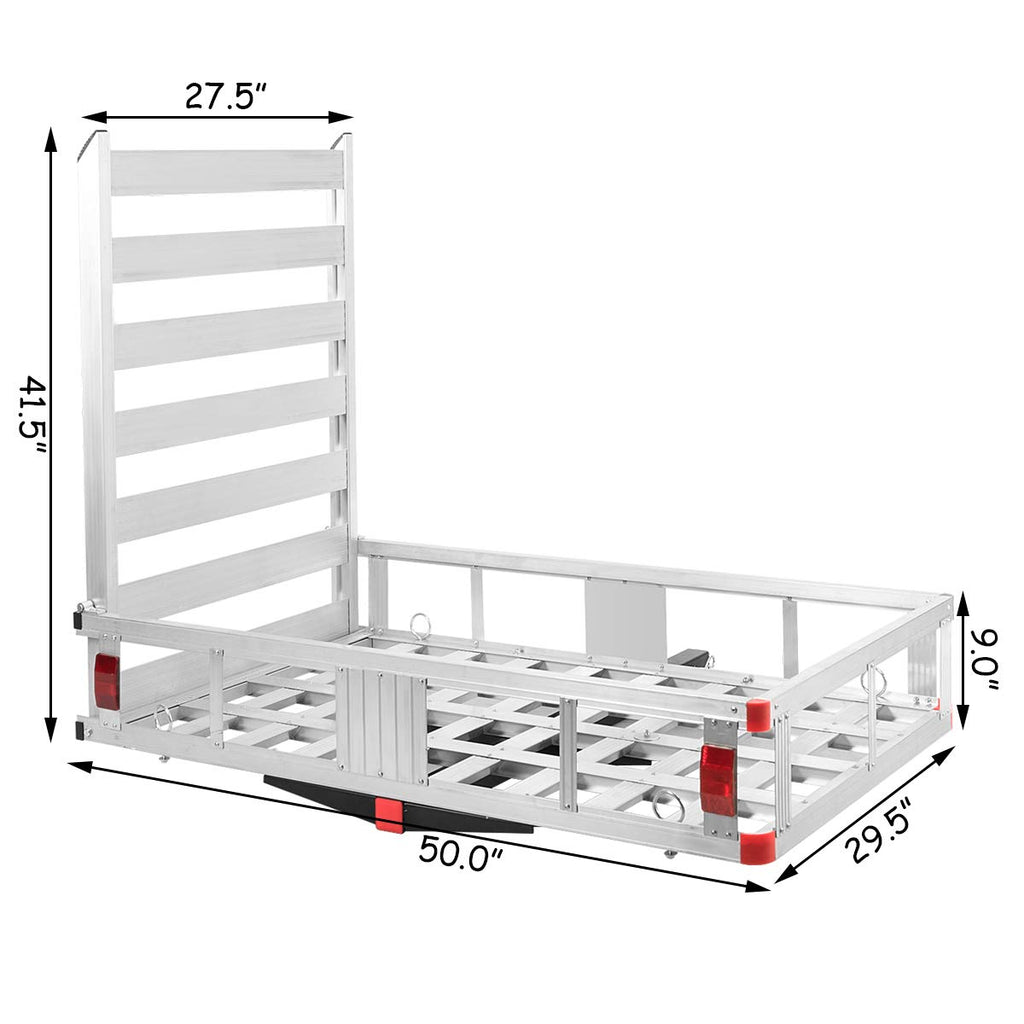 Aluminum Hitch Cargo Carrier with Ramp S42609