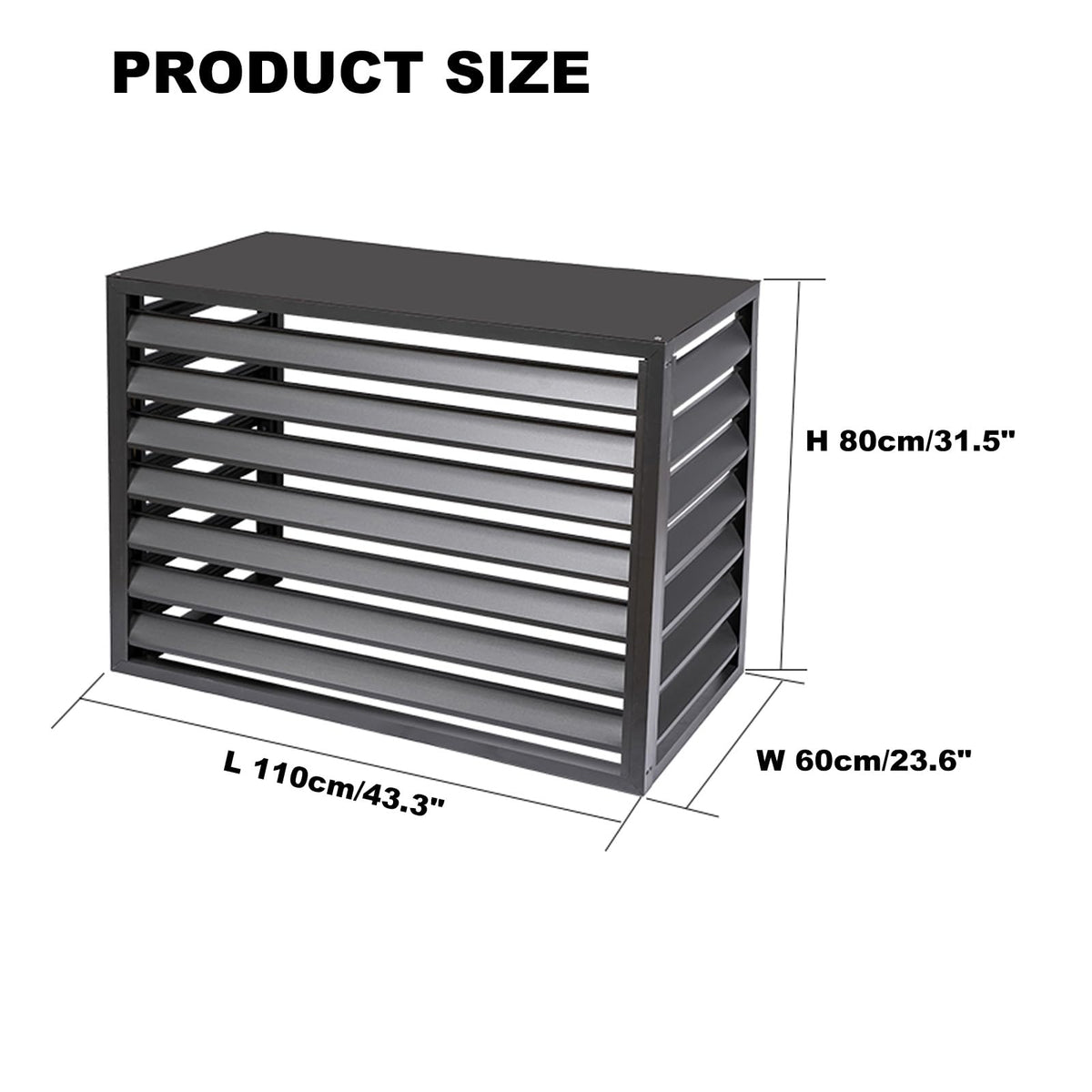 Aluminum 4-Panel AC Condenser Fence U35972