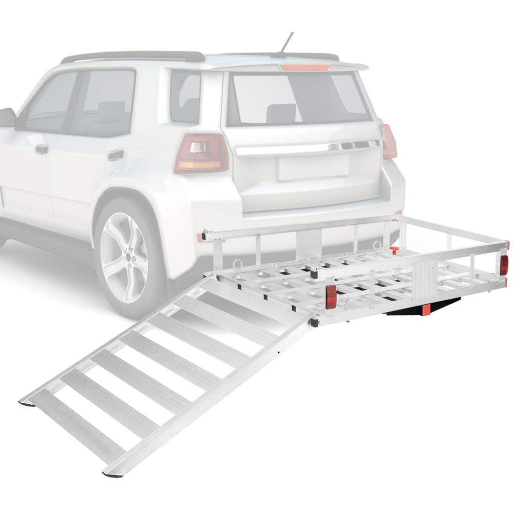 Aluminum Hitch Cargo Carrier with Ramp S42609