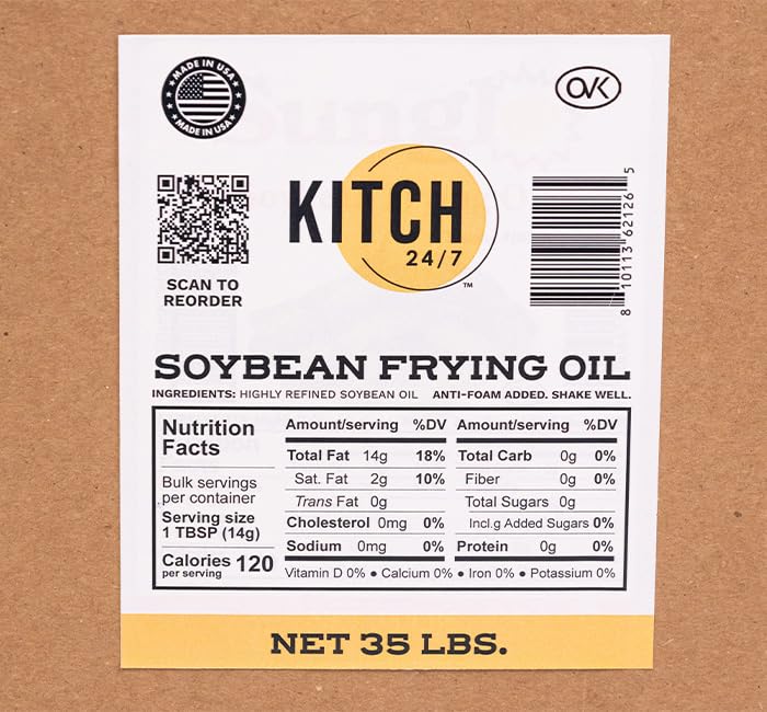 Commercial Soybean Frying Oil, 35 Pounds P7751