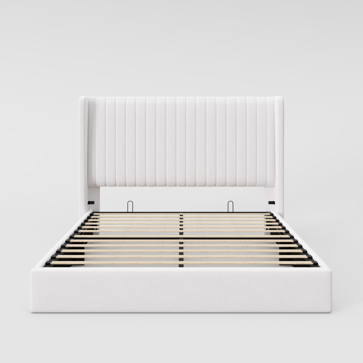 Queen Size Lift Up Storage Bed Frame White K215