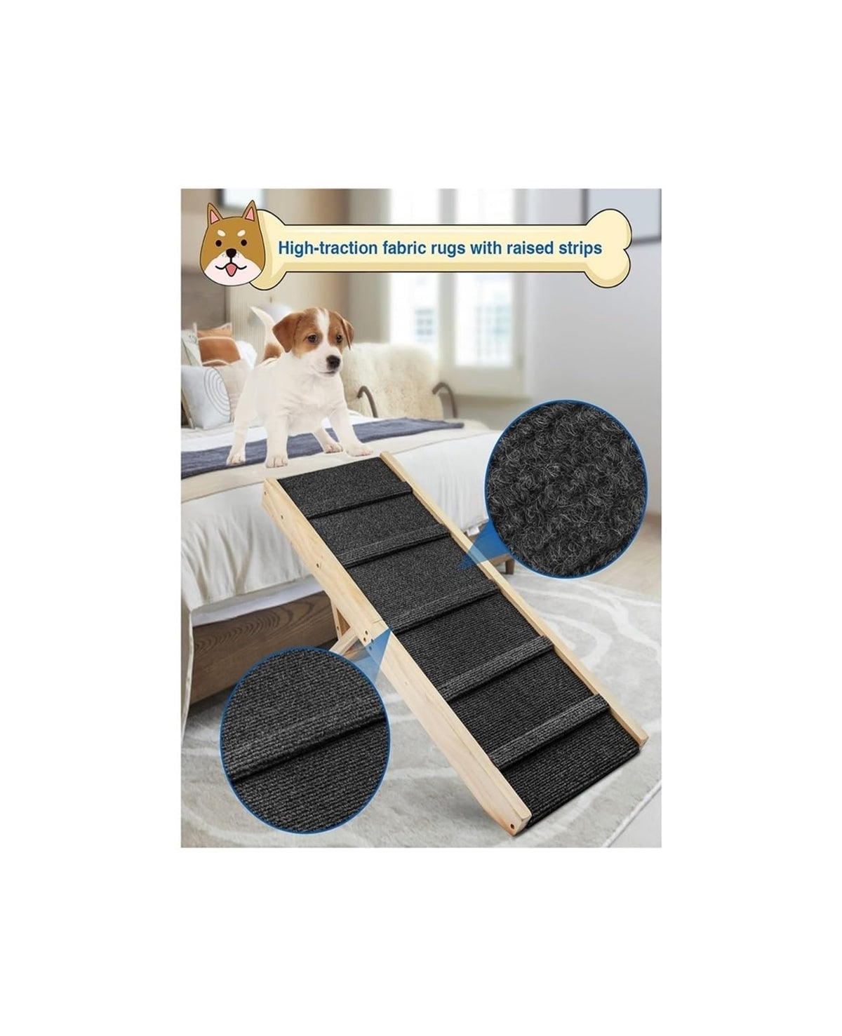 Adjustable Portable Folding Non-Slip Dog Ramp P657