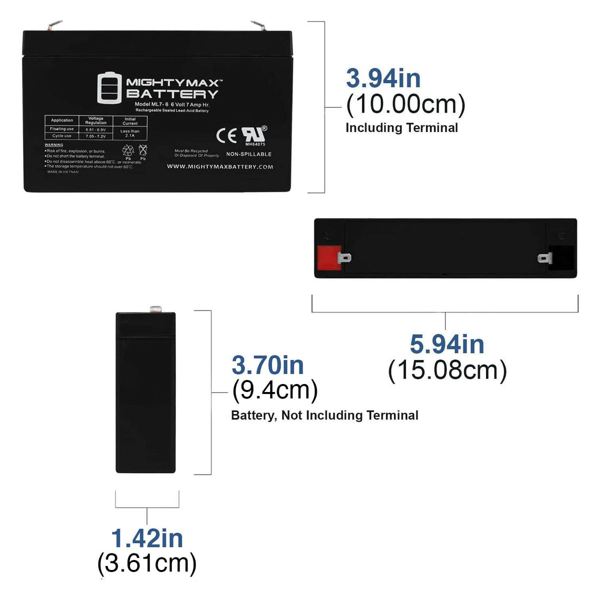 6V 7Ah SLA Battery R803