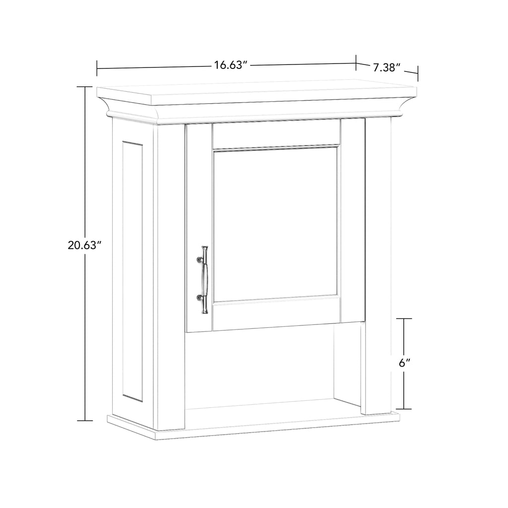 White Wall Mount Medicine Cabinet Z935