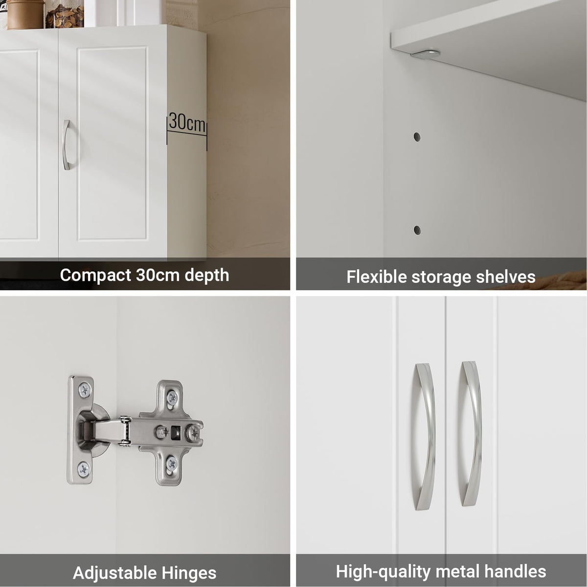 White 3-Door Bathroom Wall Cabinet B726385