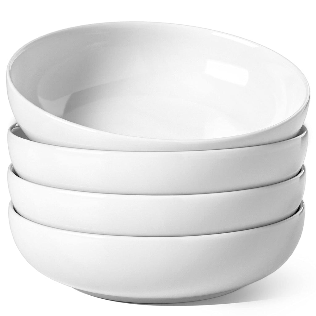 45 oz White Pasta Bowls Set of 4 H861