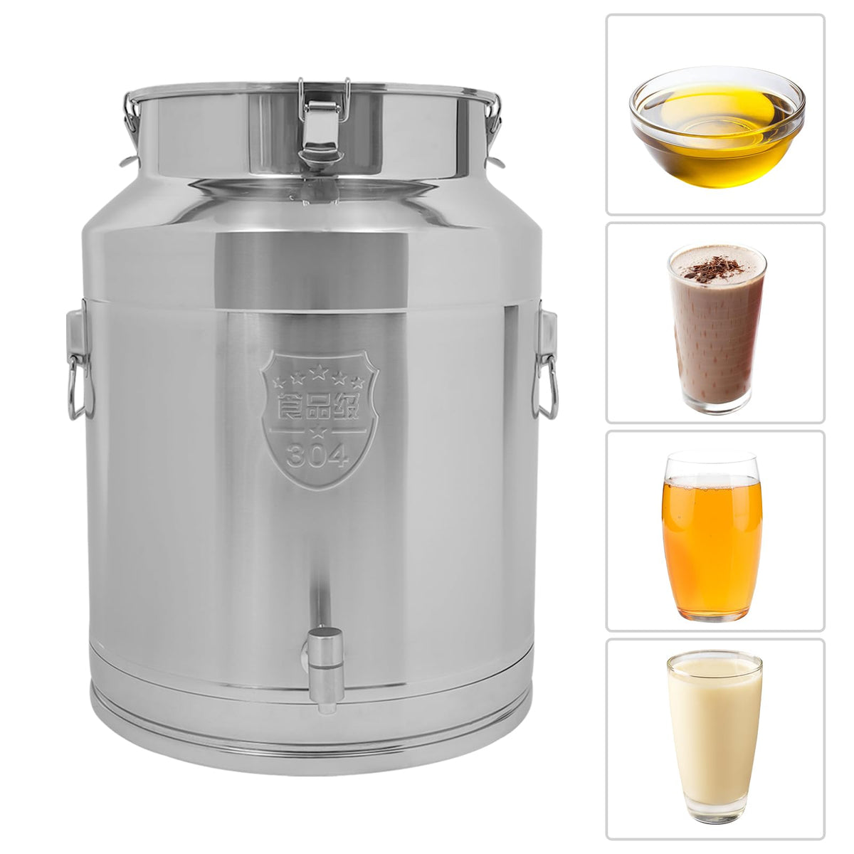 304 Stainless Steel Milk Can with Spigot I716104