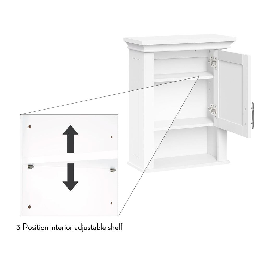 White Wall Mount Medicine Cabinet Z935