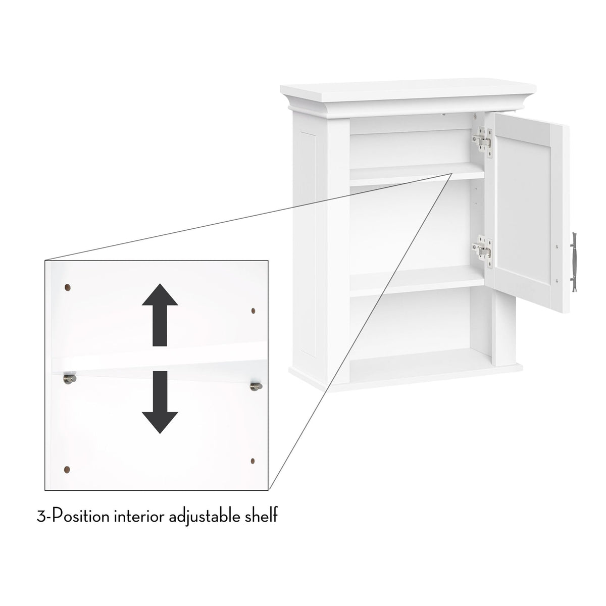 White Wall Mount Medicine Cabinet Z935
