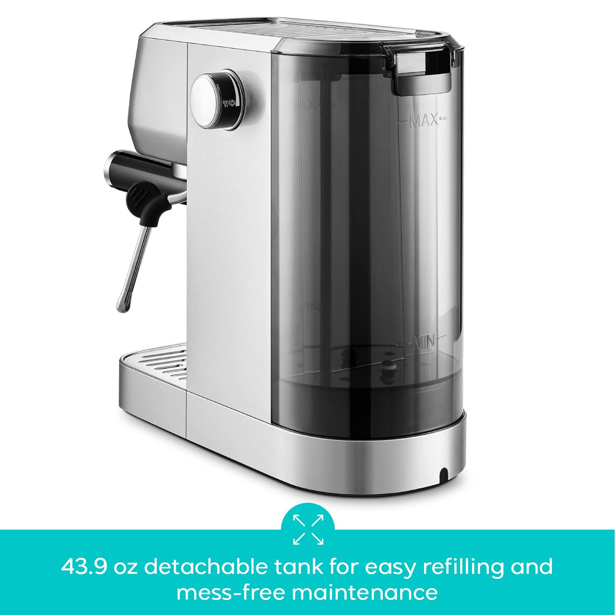 Stainless Steel Espresso Machine with Steam Wand U5482