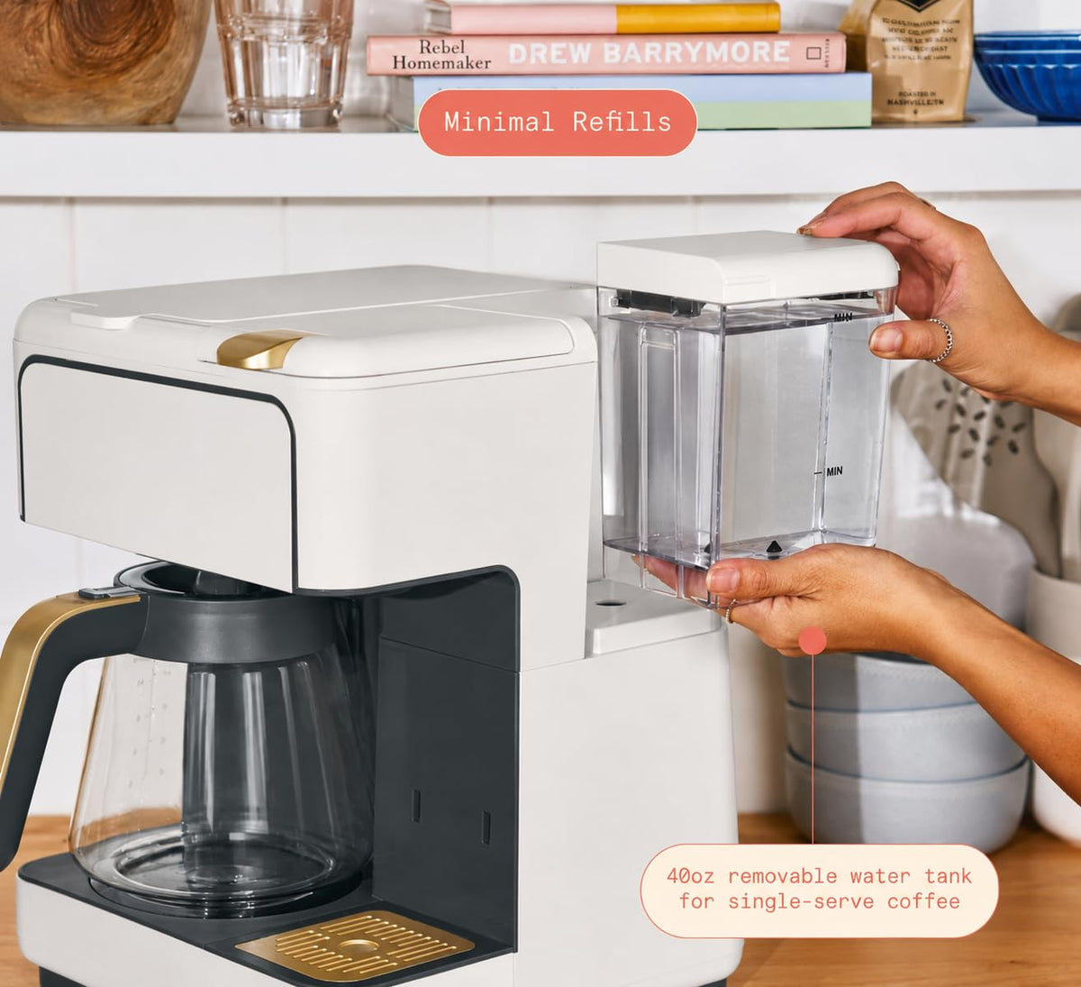Multi-Brew Coffee Maker 12-cup Carafe Single-Serve White G44064