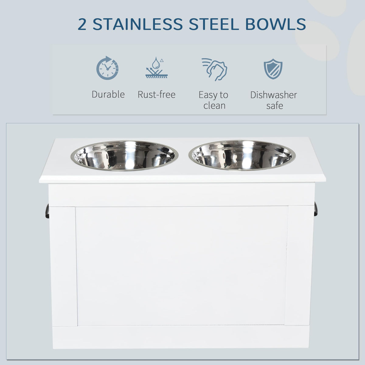 Raised Pet Feeding Storage Station N2840