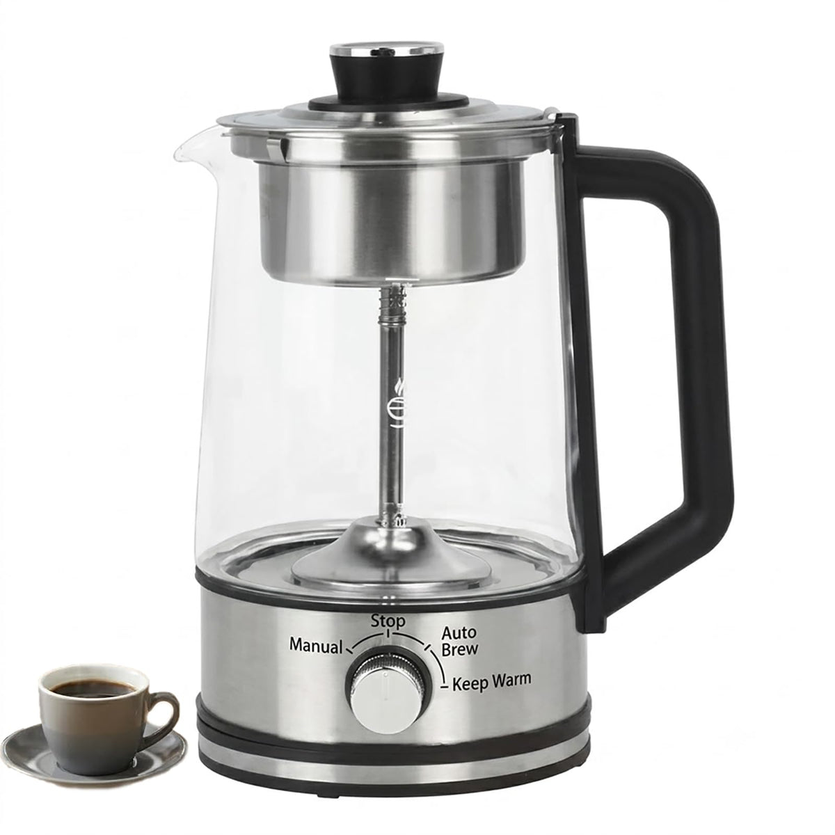 10-Cup Borosilicate Glass Electric Percolator Coffee Pot E65816
