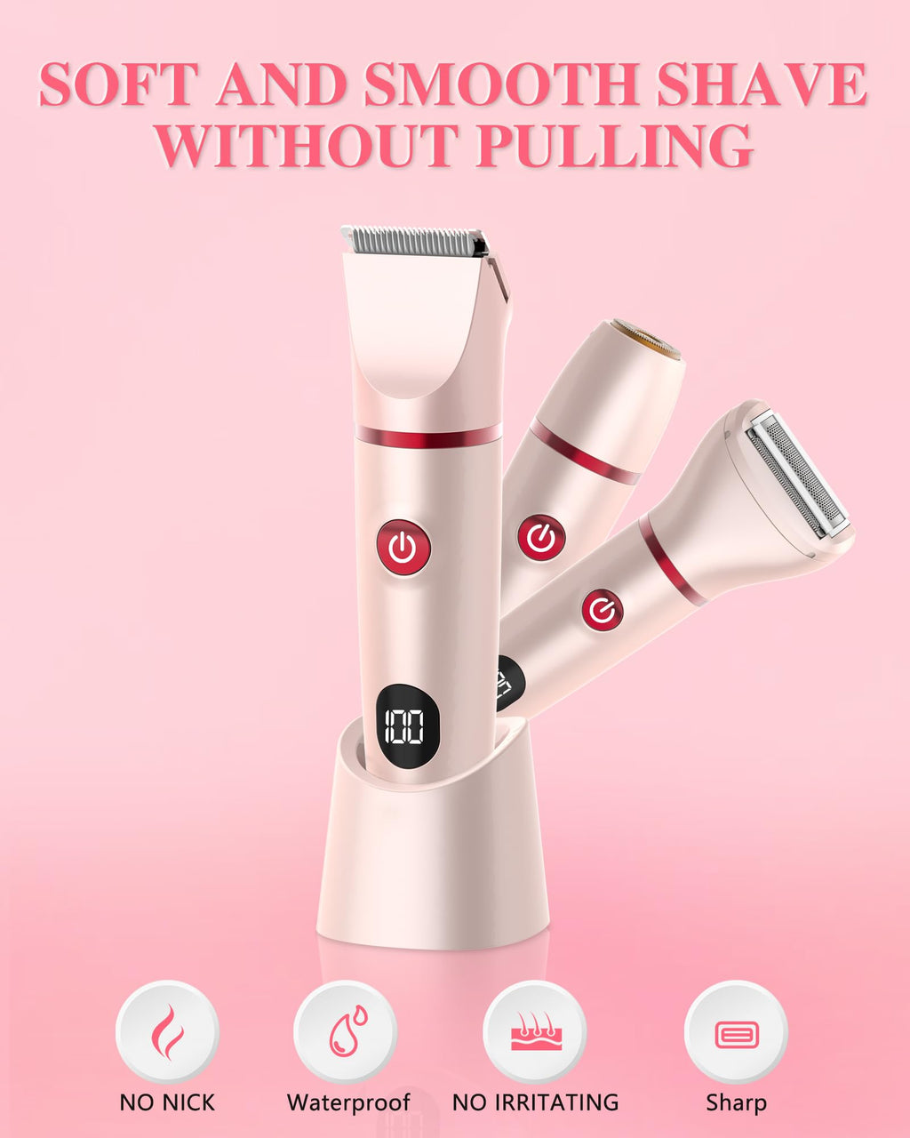 3-in-1 Rechargeable Waterproof Bikini Trimmer S149825