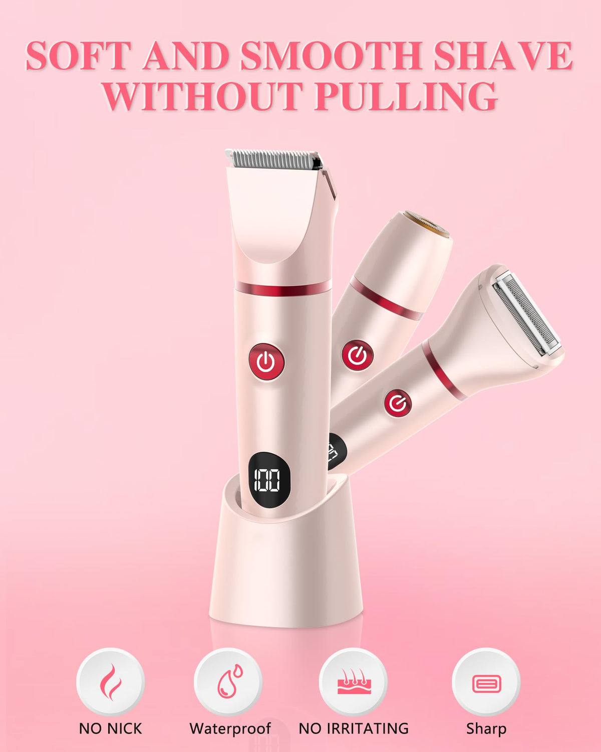 3-in-1 Rechargeable Waterproof Bikini Trimmer S149825