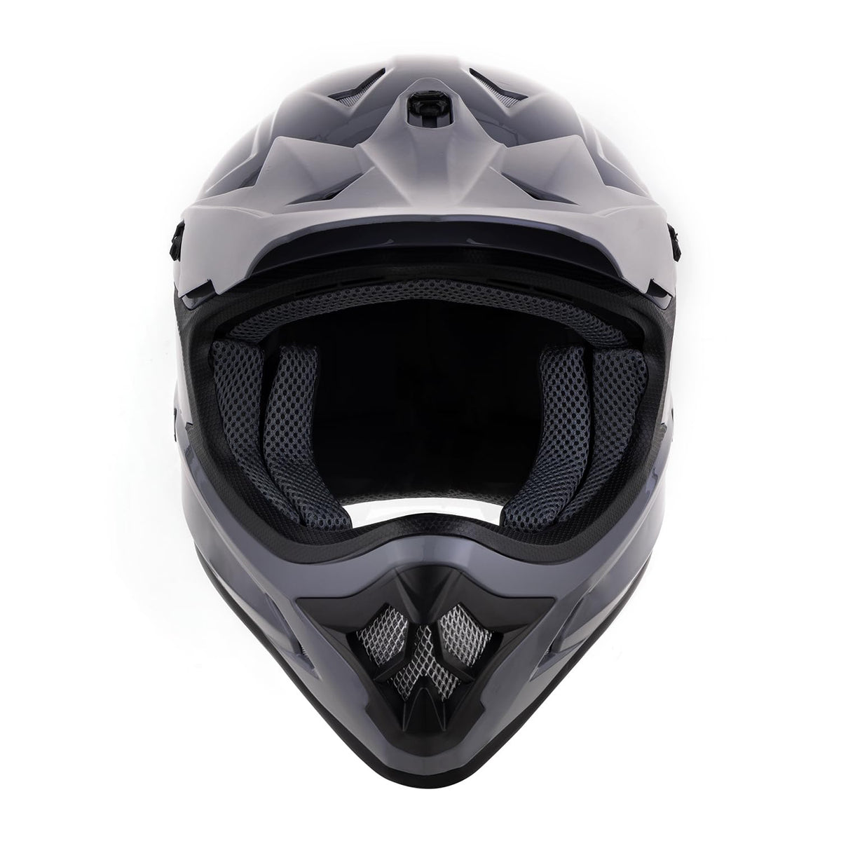 Adult ATV Dirt Bike Helmet with Goggles Gloves & Mask Adjustable Sun Visor Motorcycle Off-Road Motocross Downhill Moped MX Gray L T556