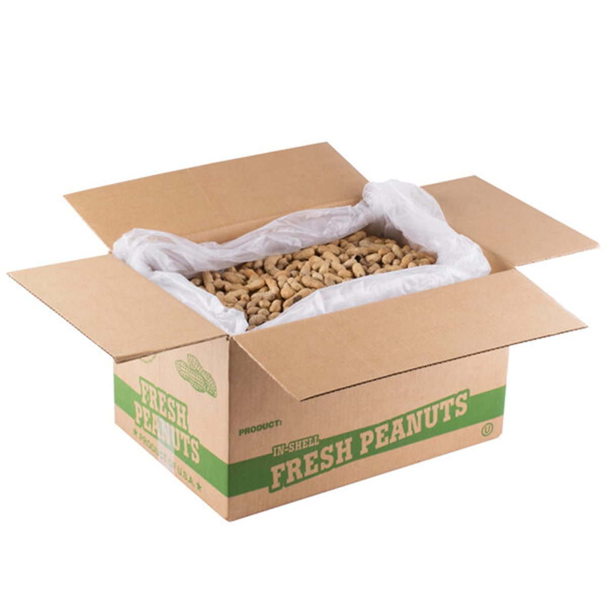 Roasted Unsalted in-Shell Peanuts 25 lb T378124