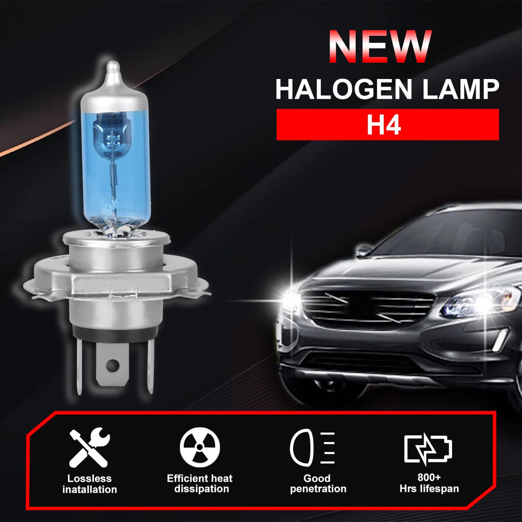 Halogen Headlight Bulb 4200k High Low Beam 2 PCS I792076