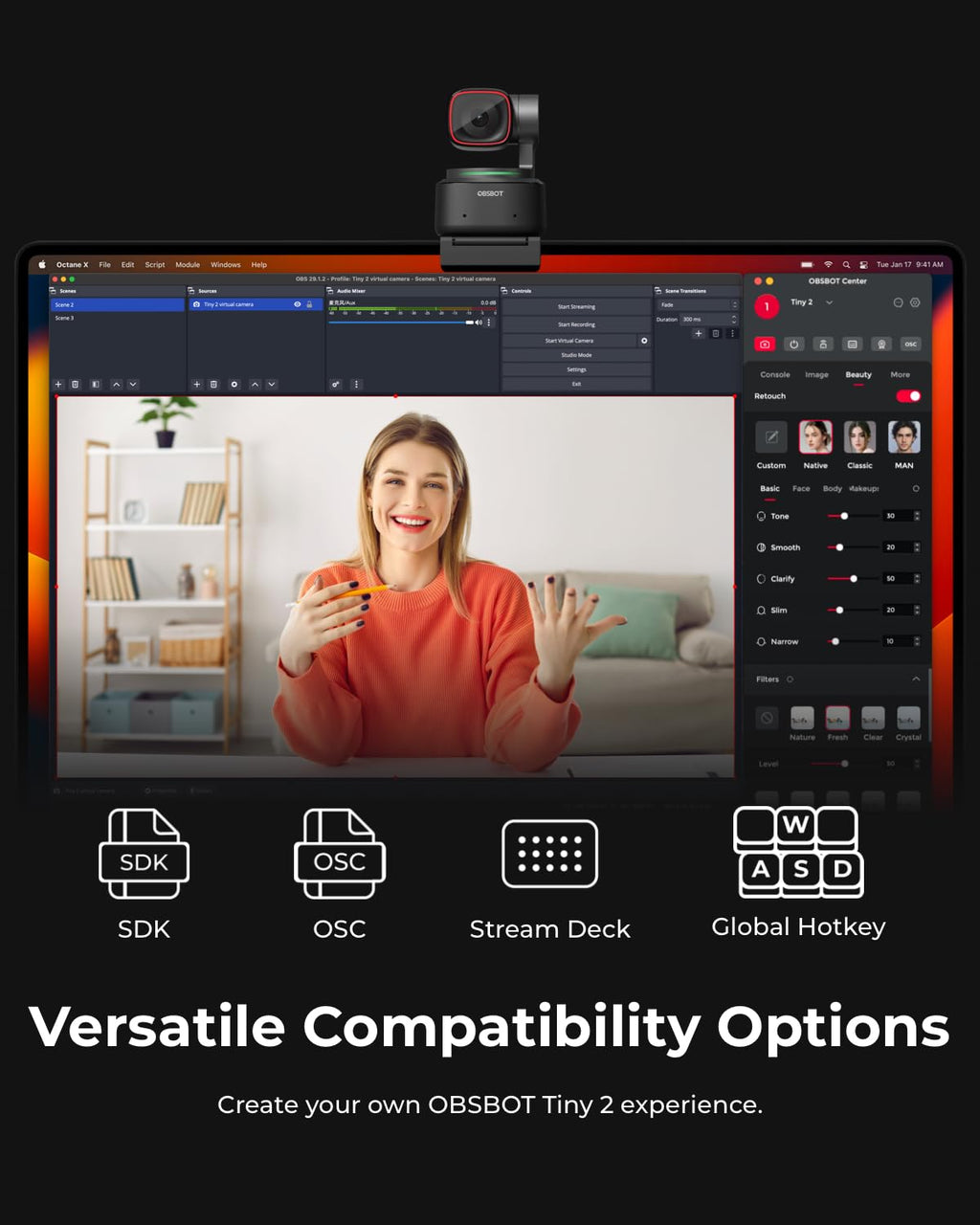 4K PTZ Webcam with Voice Control E87276