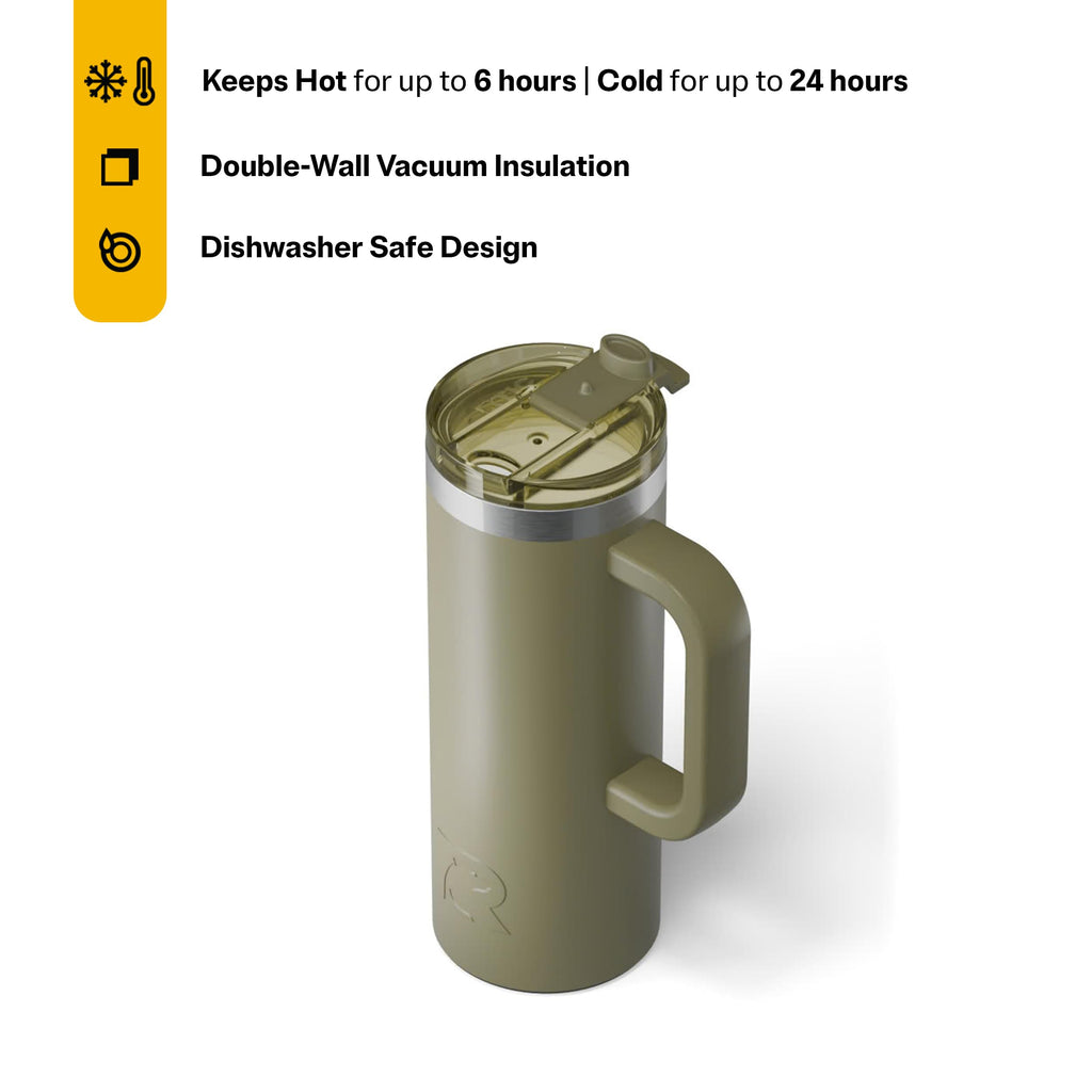20oz Ceramic Lined Travel Mug with Lid and Handle Q846525