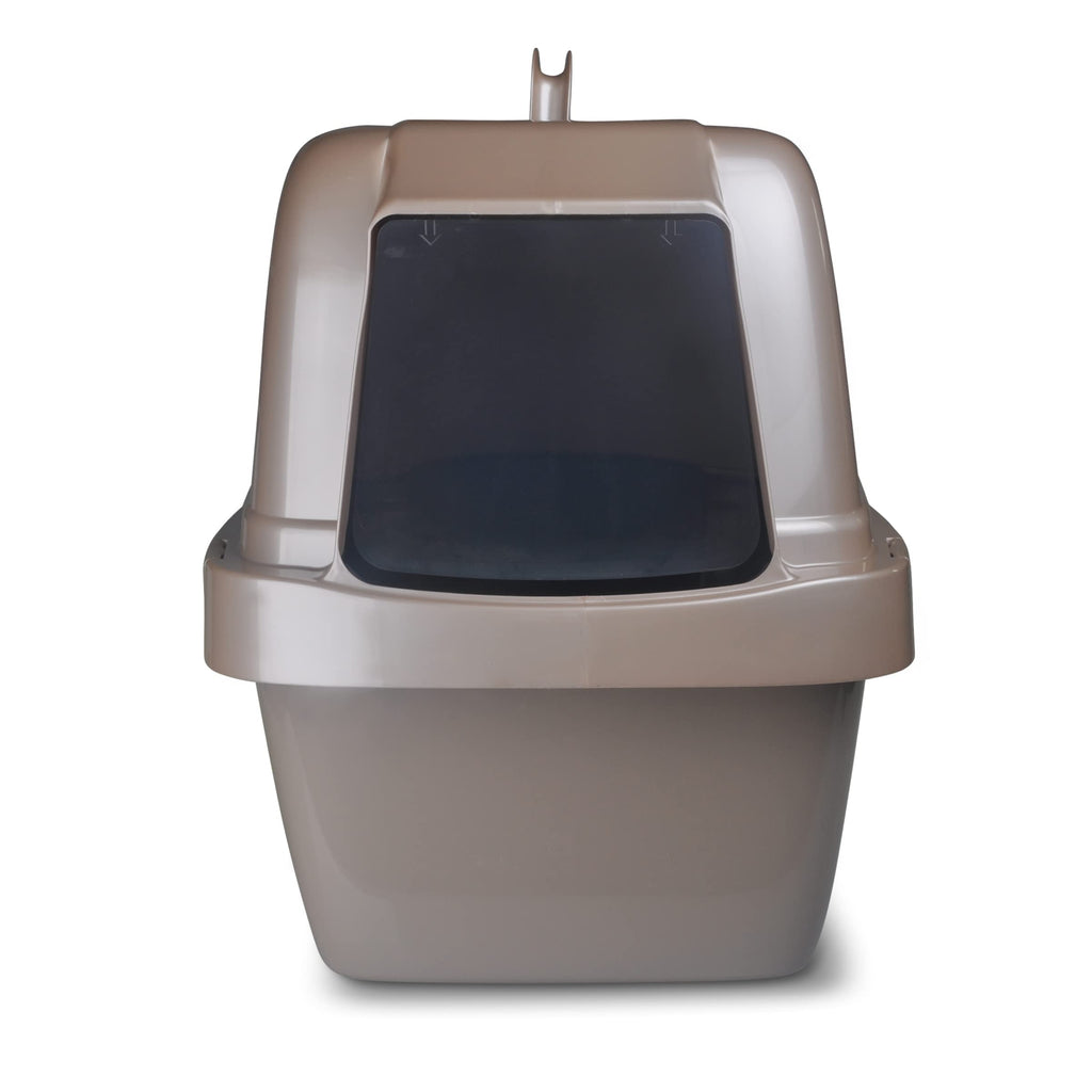 Large Enclosed Sifting Cat Pan with Odor Door, Hooded, Beige D388