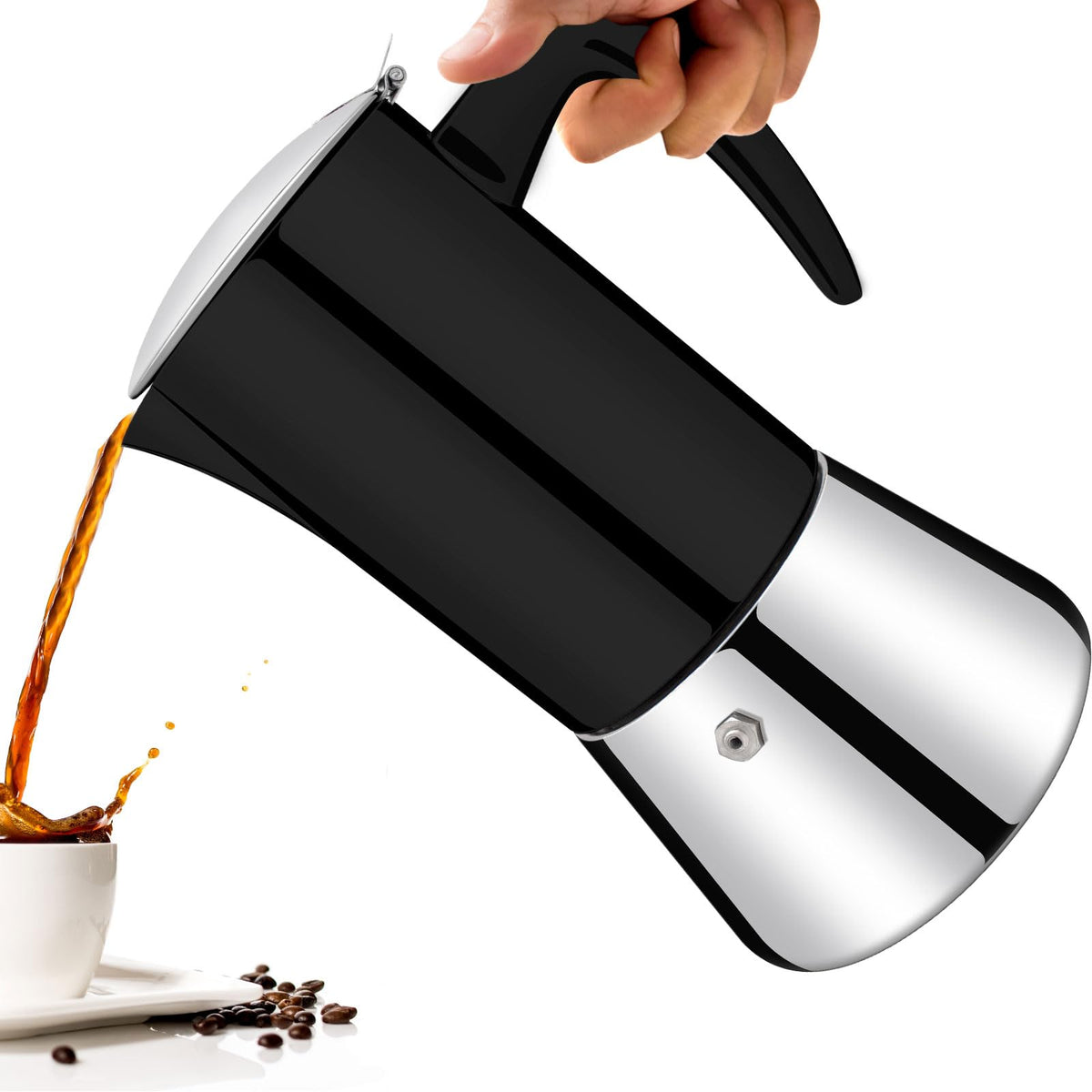 12 Cup Thickened 304 Stainless Steel Moka Pot O37297
