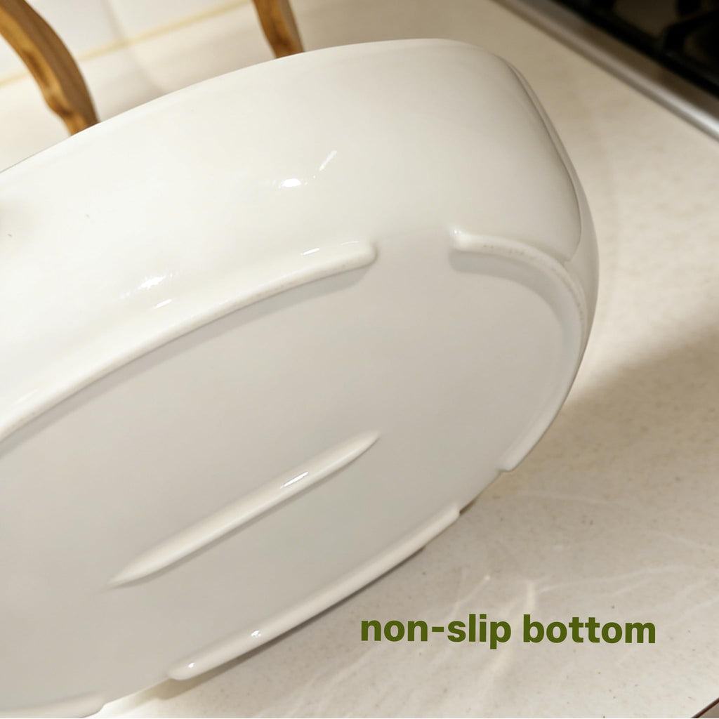 3-Tier Ceramic Fruit Bowl with Bamboo Stand P928