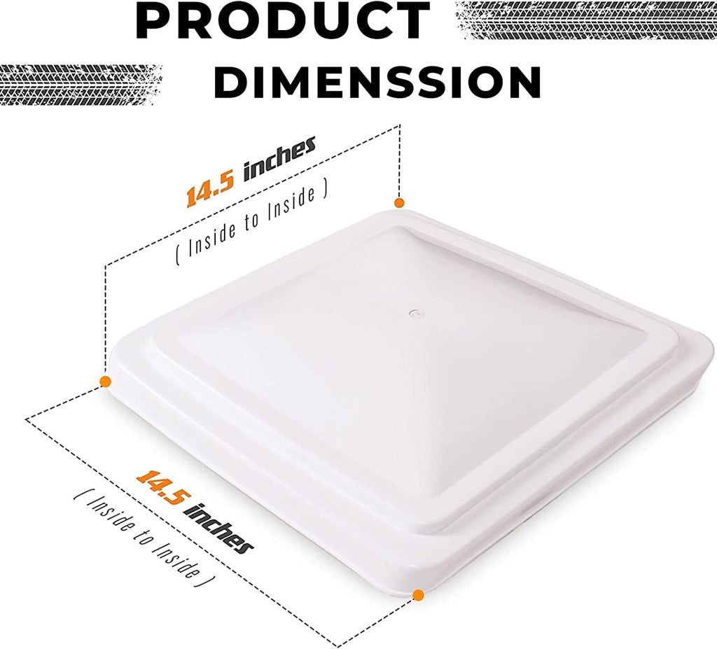 4 Pack 14" White Roof Vent Cover M95164