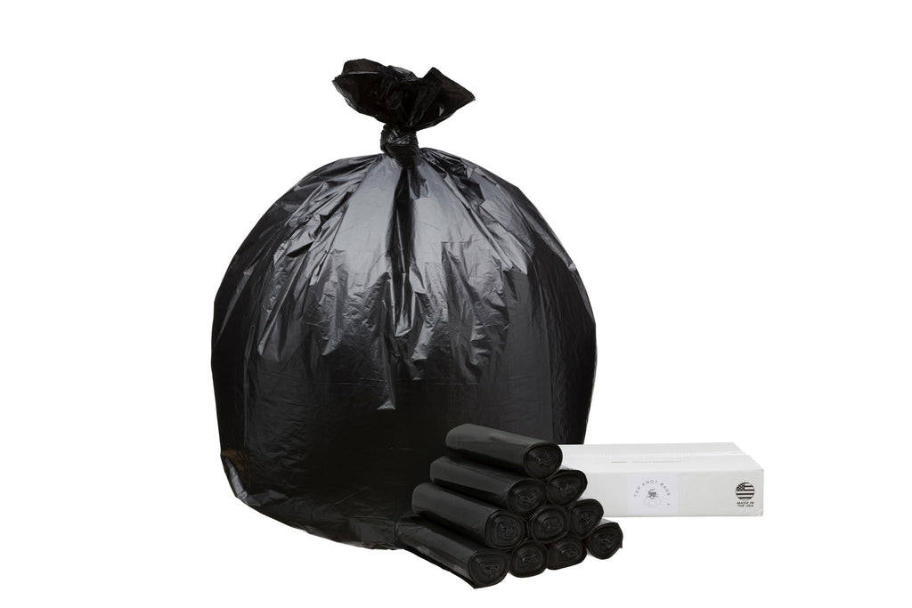 45 Gallon Black 1.2 Mil Garbage Trash Bags 100 Count C678028
